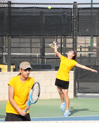 Tennis plays in Andrews today