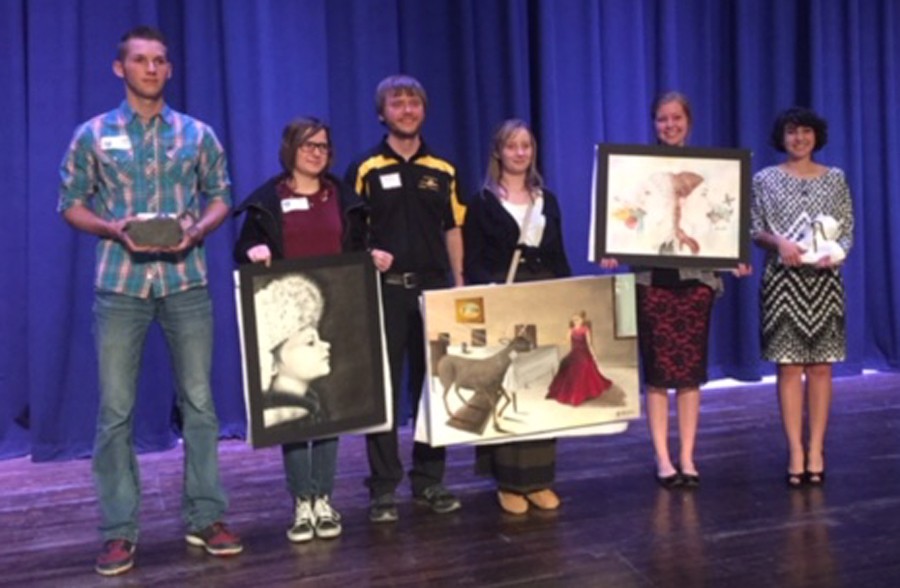 State qualifiers--
Senior Jonah Rempel, sophomore Anna Teichroeb, senior Jennifer Knelsen, junior Kimberly Peters and senior Abby Navarro took top honors at VASE competition at Frenship High School on Feb. 13.
