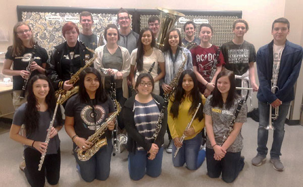 All-region band members--
Fifteen musicians were selected to the all-region band with two as alternates.