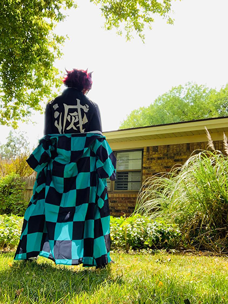 Cosplay--Columnist senior Sydney Gonzales dresses as Tanjiro Kamado from Demon Slayer for a trip to the Permian Basin Comic-con in September.