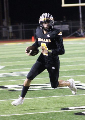 Offensive MVP--Junior quarterback Blake Flowers during preseason play versus Monahans on Oct. 1. Flowers was selected as the most valuable offensive player in 2-4A by district coaches.
