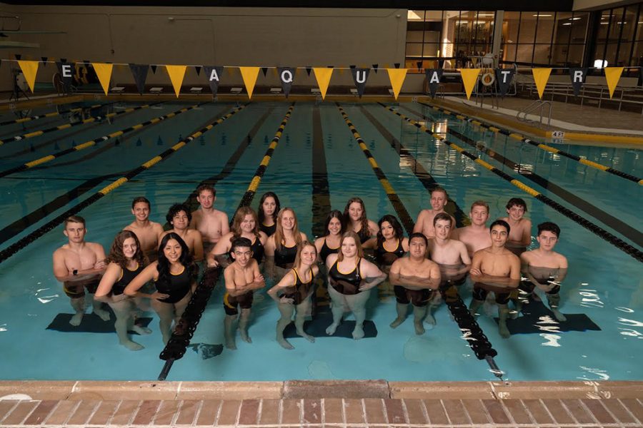 Aqua Tribe--The team takes sixth overall at the district meet in Andrews on Jan. 22. Eleven swimmers advanced to regionals over eight events.