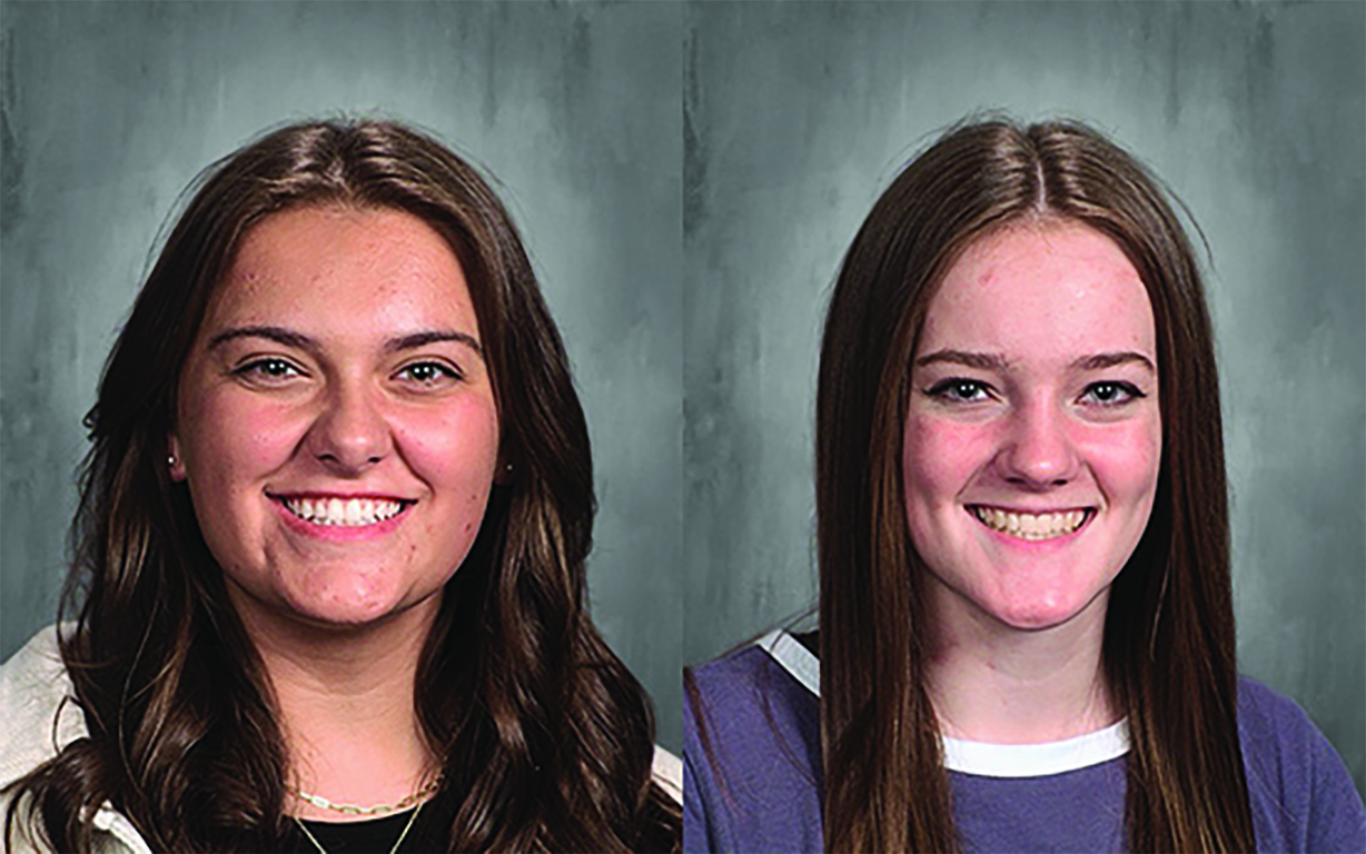 All-stater singers--Junior Angie Klassen Enns and junior Jessica Giesbrecht will perform with the all-state choir in February. They qualified after tryouts on Jan. 7 in Midland.