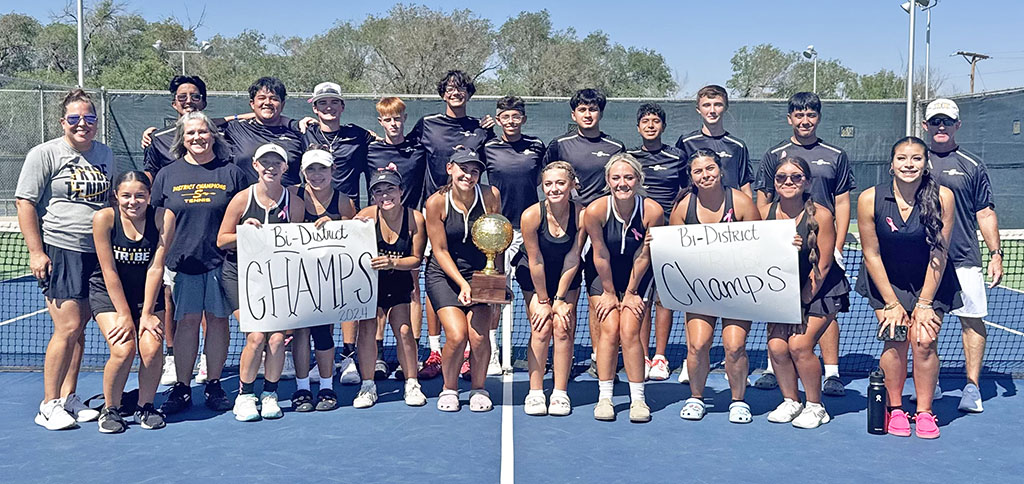 Bi-district champs--
(Back) Zeke Carrillo, Nathan Lorenzo, Derek Ware, Clancey Cope, Tristan Hare, Maddox Savage, Jan Chavez Martinez, Aldo Caballero, Brandon Nosek, Nathan Salazar, Head Coach John Armstrong, (front) Assistant Coach Megan Holmstrom, Elisia Jaramillo, Assistant Coach Kendra Duncan, Addison Armstrong, Melany Vazquez Campos, Ivy Flores, Jazlynn Holmstrom, Isabella Rudder, Isabella Hare, Haylee Villanueva, Victoria Baros, Karolynn Caballero