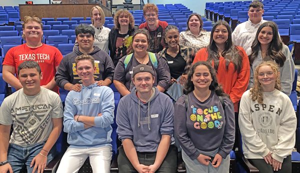 Area choir members--
(Back) Senior Genavieve Neudorf, sophomore Logen Lee, junior Ethan Laub, sophomore Kloe Giesbrecht, freshman Seth Peters, (middle) senior Garrett Sellers, senior Javy Rodriguez, senior Margarita Maese Carbajal, freshman Taberah Georges, freshman Salah Bernal, junior Jazlynn Holmstrom, (front) freshman Rome Rodriguez, junior Zaiden Bergen, senior Owen Call, senior Geydis Cuesta Rodriguez and sophomore Alyssa Peters