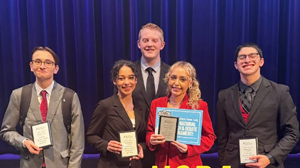 National speech qualifiers--Five students--junior Kobe Cabello, seniors Giana Critchfield, Owen Adam, Jenna Sales and Javen Gutierrez--will compete at the National Speech and Debate Association competition in Iowa in June.