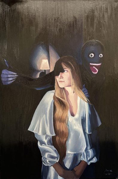 Sinner--Senior Anna Harder's painting "Sinner" qualified for state at VASE competition on Feb. 21. 