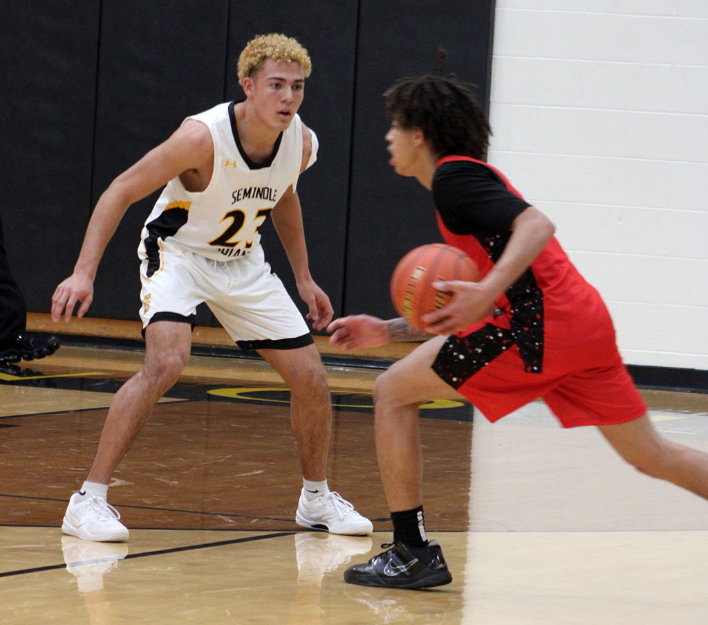 Defensive dynamo--Senior guard Jordan Garcia was selected as the defensive most valuable player by the district coaches.