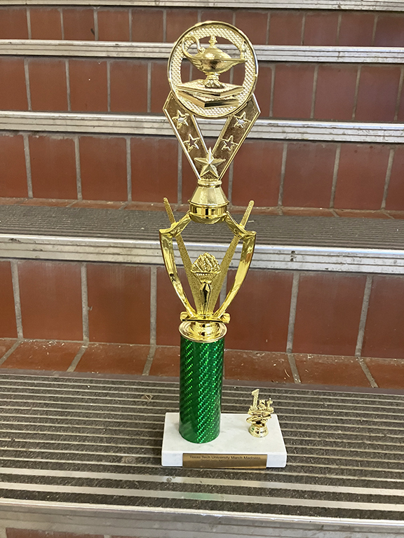 Sweepstakes--Academic UIL team took first overall at the Texas Tech March Madness meet on March 7 with 304 points. 